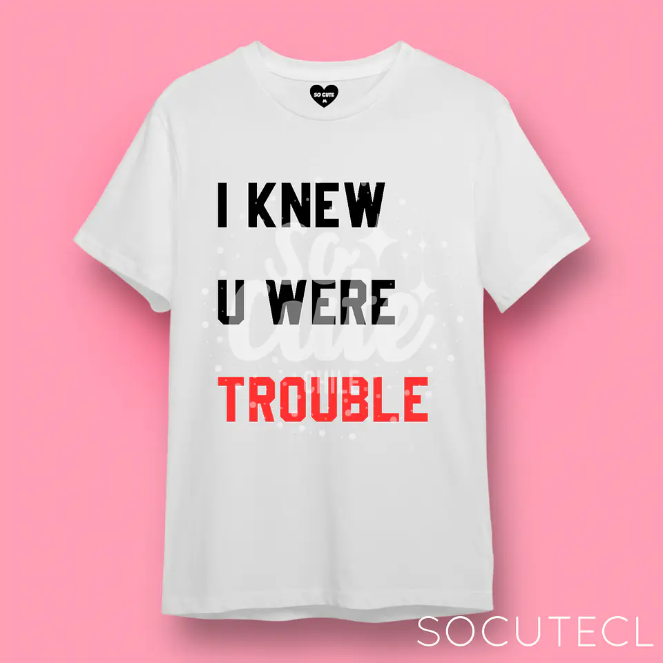 POLERA TAYLOR SWIFT FRASE I KNEW U WERE TROUBLE 1