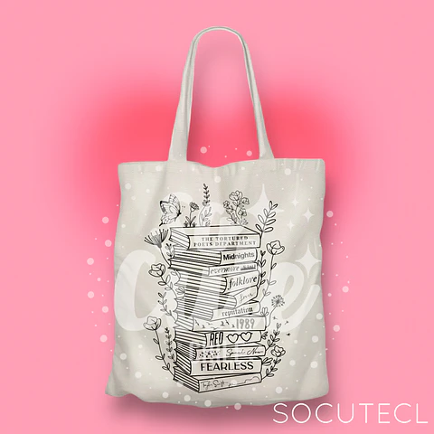 TOTE BAG TAYLOR SWIFT ALBUM BOOKS 2025