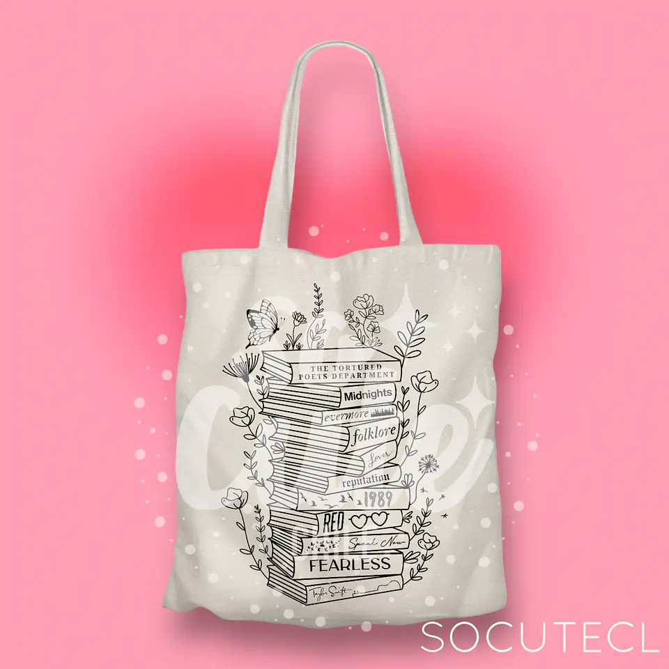 TOTE BAG TAYLOR SWIFT ALBUM BOOKS 2025 2