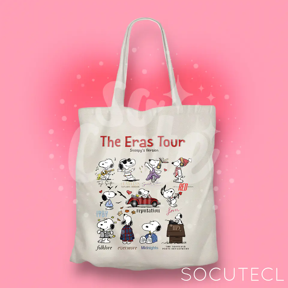 TOTE BAG THE ERAS TOUR SNOOPY’S VERSION TAYLOR SWIFT 2