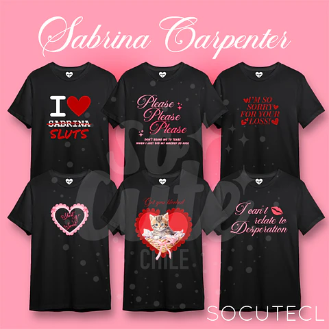 POLERAS NEGRAS SABRINA CARPENTER 