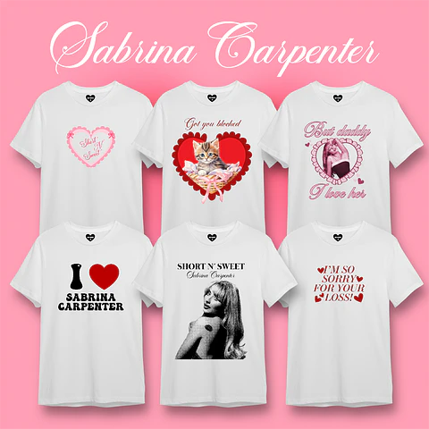 PARTE 2 POLERAS BLANCAS SABRINA CARPENTER