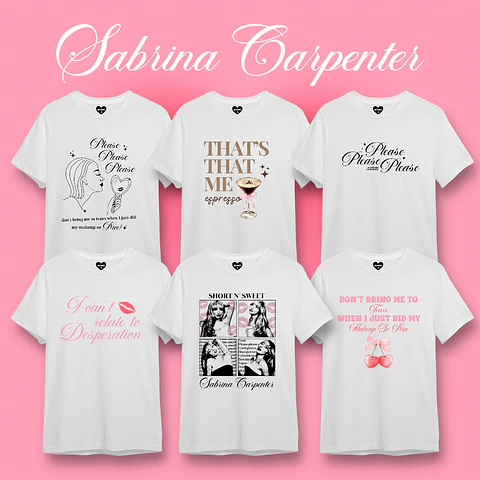 PARTE 1 POLERAS BLANCAS SABRINA CARPENTER