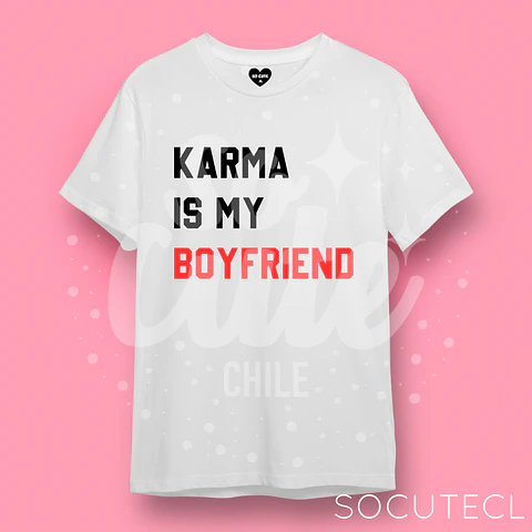 POLERA TAYLOR SWIFT FRASE KARMA IS MY BOYFRIEND