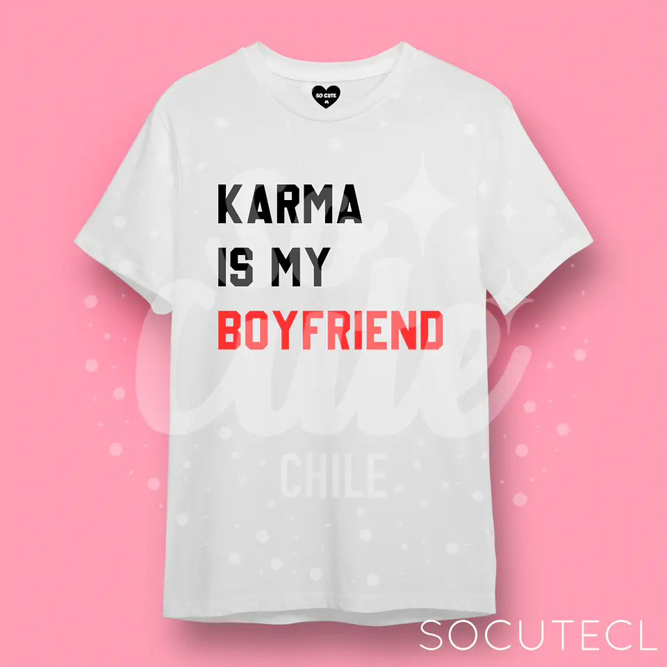 POLERA TAYLOR SWIFT FRASE KARMA IS MY BOYFRIEND 1