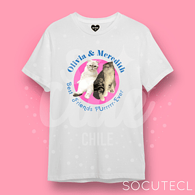 POLERA TAYLOR SWIFT CATS / OLIVIA Y MEREDITH BEST FRIENDS PURRRRR-EVER