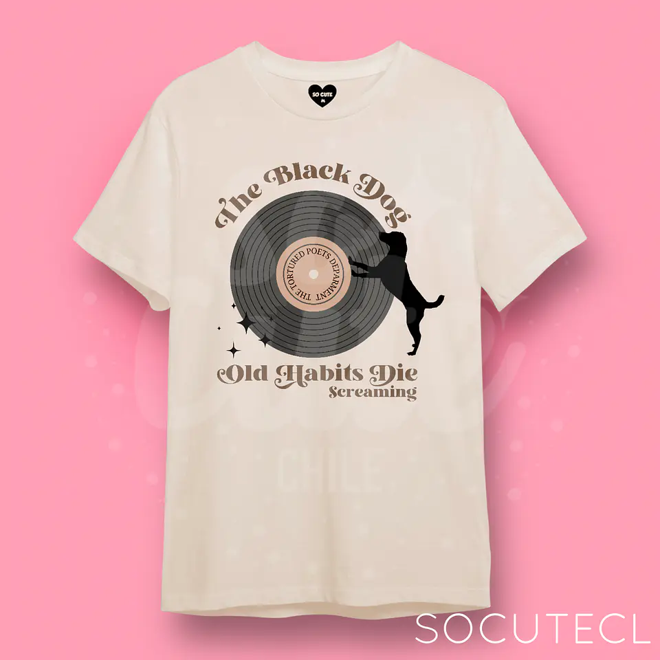 POLERA TAYLOR SWIFT THE BLACK DOG TTPD 2
