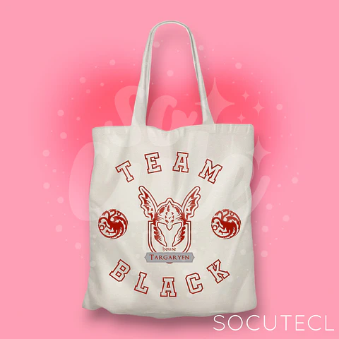 TOTE BAG HOUSE OF THE DRAGON / HOTD TEAM BLACK TARGARYEN