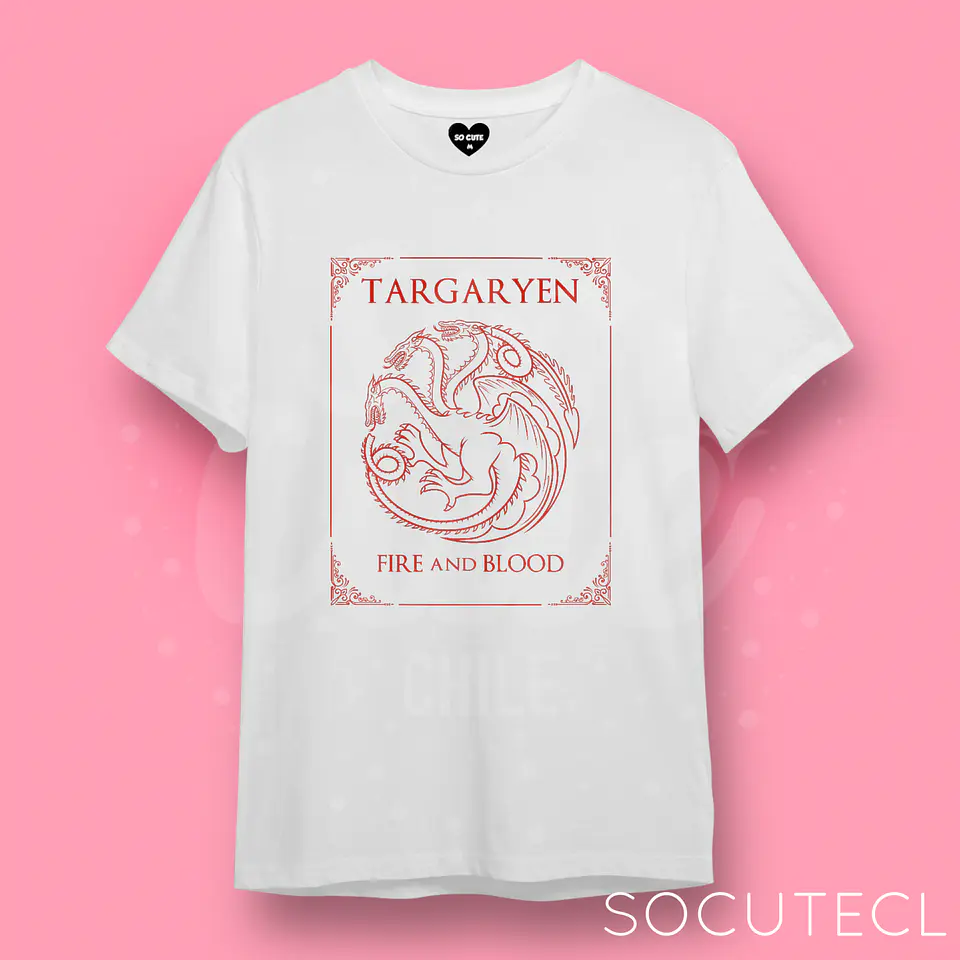 POLERA HOUSE OF THE DRAGON / HOTD TARGARYEN FIRE AND BLOOD 1
