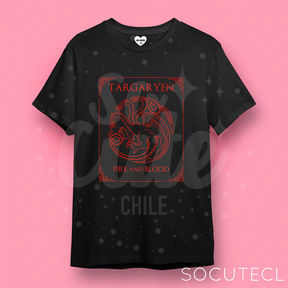 POLERA HOUSE OF THE DRAGON / HOTD TARGARYEN FIRE AND BLOOD 2