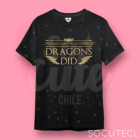 POLERA HOUSE OF THE DRAGON / HOTD - NEGRO