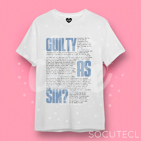 POLERA TAYLOR SWIFT GUILTY AS SIN?