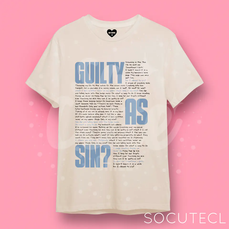 POLERA TAYLOR SWIFT GUILTY AS SIN? 3