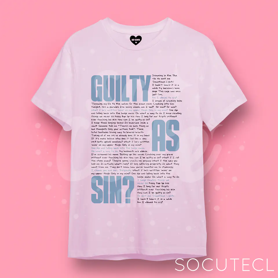 POLERA TAYLOR SWIFT GUILTY AS SIN? 4