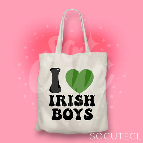 TOTE BAG I LOVE IRISH BOYS