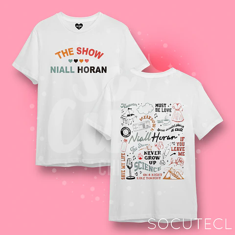 POLERA NIALL HORAN FRENTE Y ESPALDA 