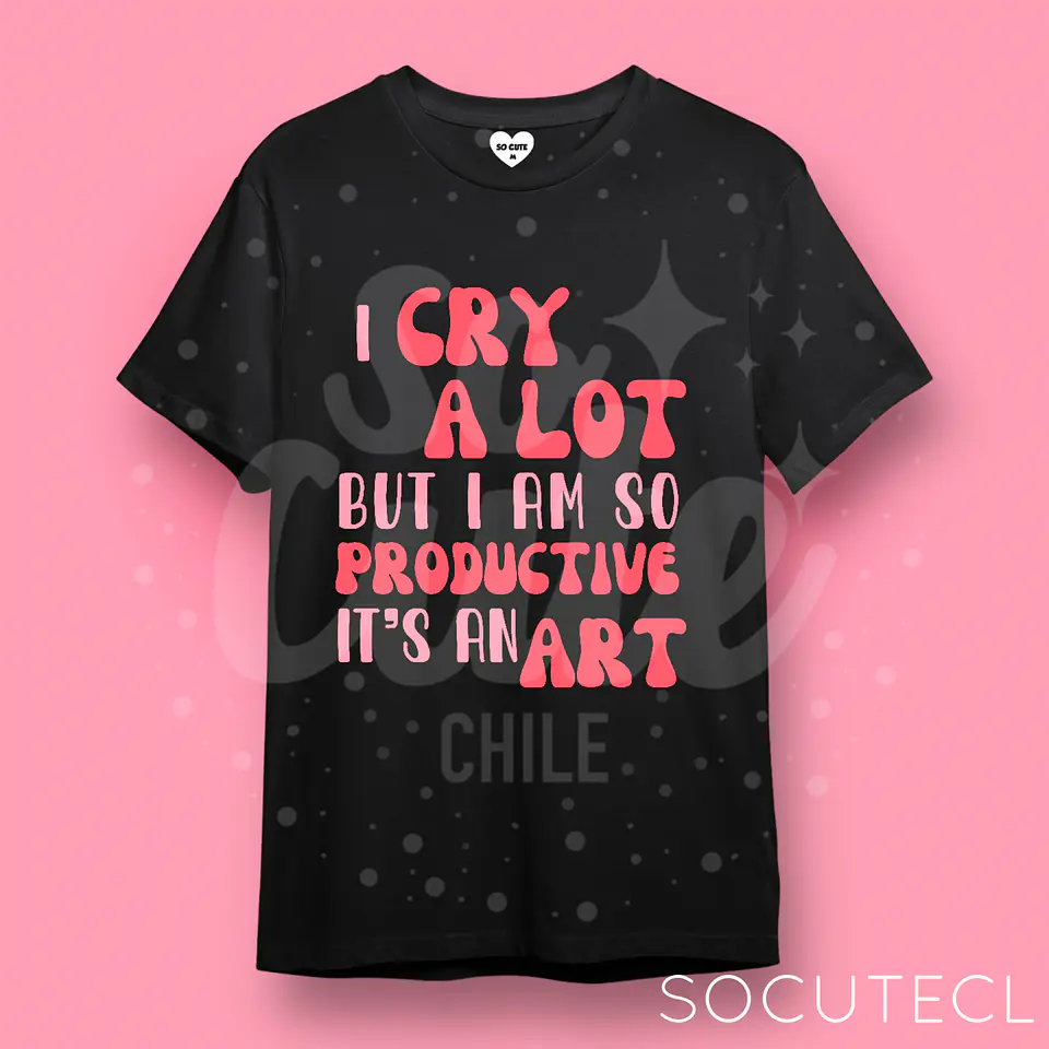 POLERA GLITTER TAYLOR SWIFT I CRY A LOT BUT I AM SO PRODUCTIVE, ITS AN ART 2