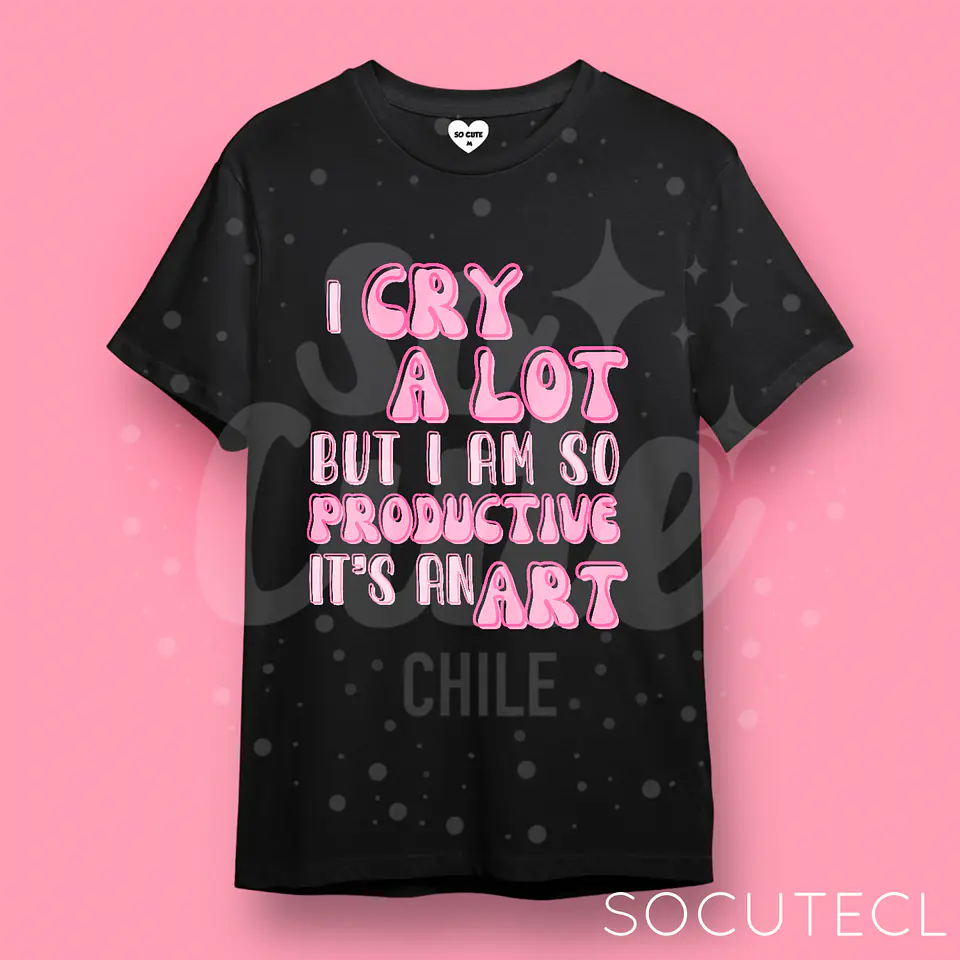 POLERA TAYLOR SWIFT I CRY A LOT BUT I AM SO PRODUCTIVE, IT’S AN ART 2