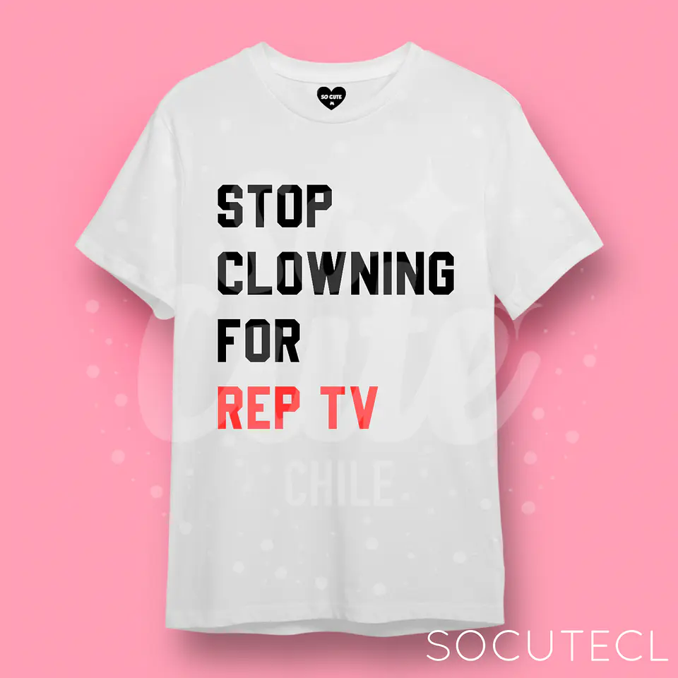 POLERA TAYLOR SWIFT FRASE STOP CLOWNING FOR REP TV 1
