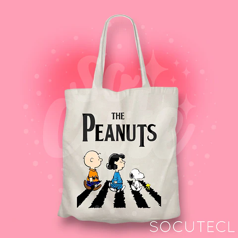 TOTE BAG THE PEANUTS / THE BEATLES / SNOOPY