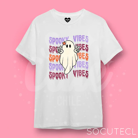 POLERA  SPOOKY VIBES HALLOWEEN