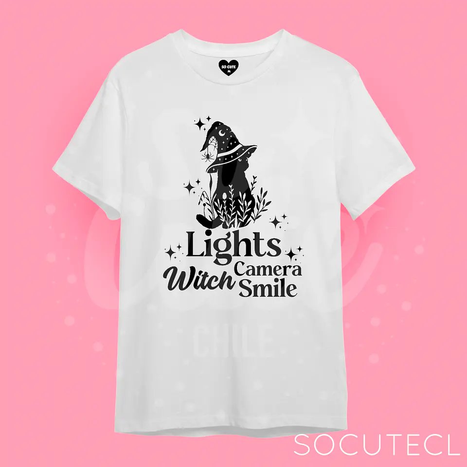 POLERA TAYLOR SWIFT HALLOWEEN LIGHTS CAMERA WITCH SMILE 1