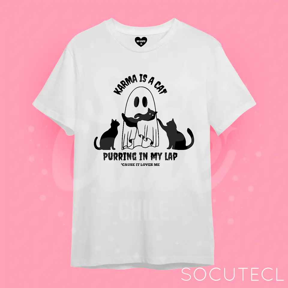 POLERA TAYLOR SWIFT HALLOWEEN KARMA IS A CAT 1