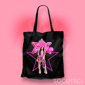 TOTE BAG EMILIA.MP3 TOUR - NEGRO