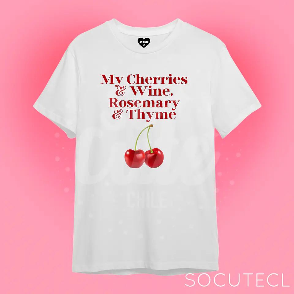 POLERA MY CHERRIES & WINE, ROSEMARY & THYME LANA DEL REY 1