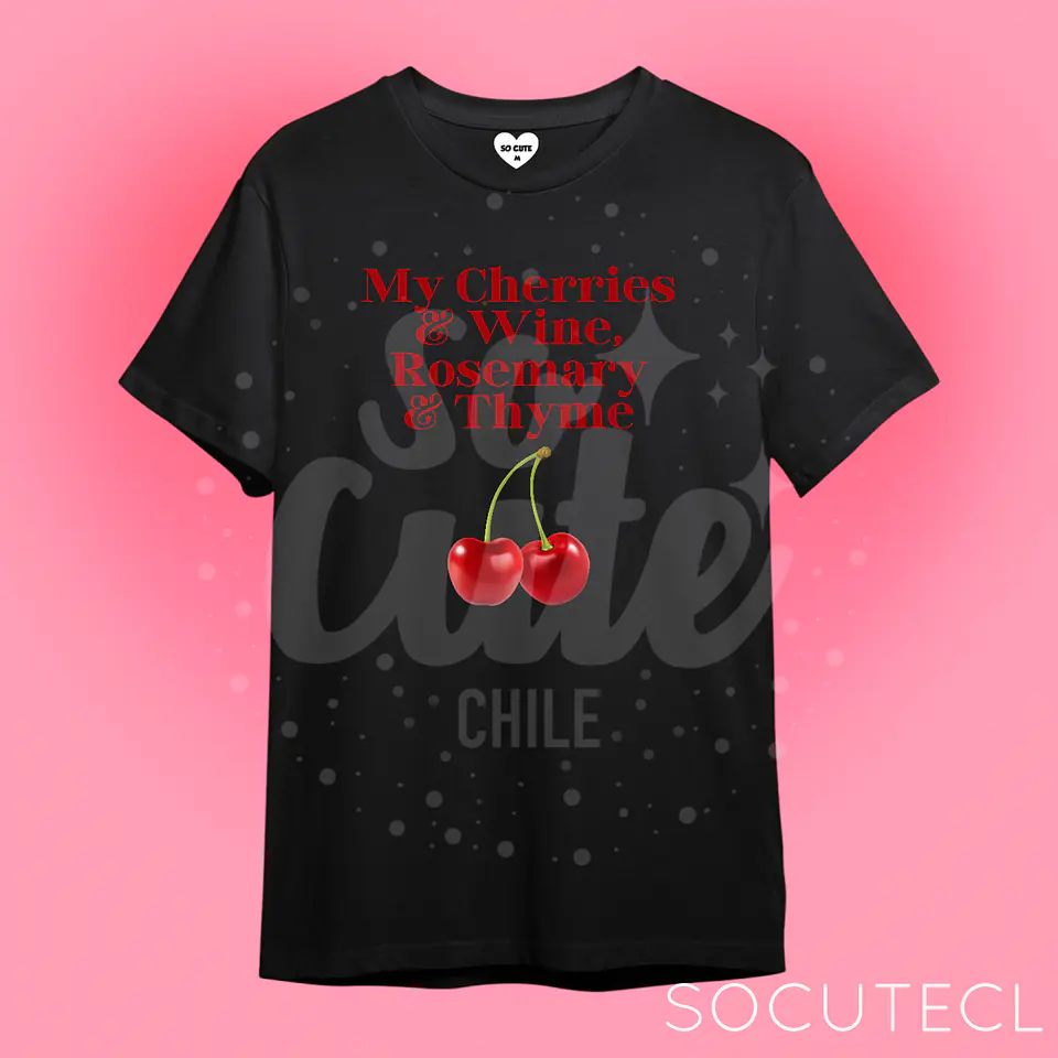 POLERA MY CHERRIES & WINE, ROSEMARY & THYME LANA DEL REY 2