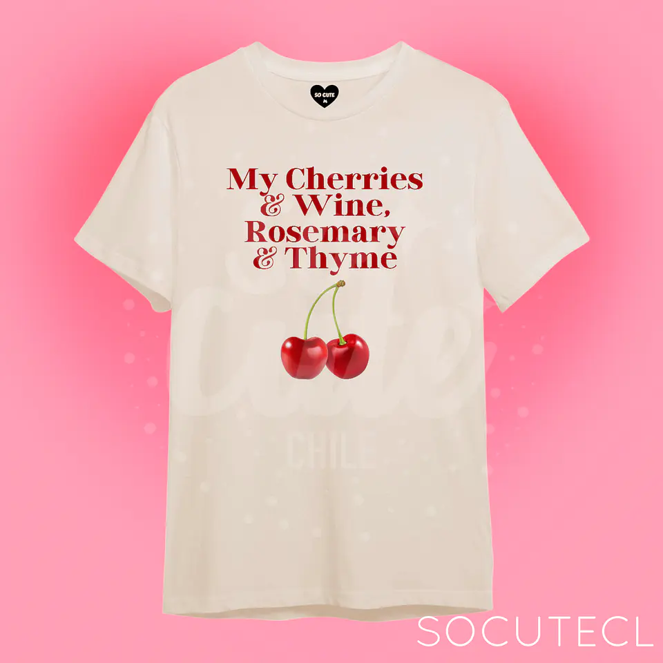 POLERA MY CHERRIES & WINE, ROSEMARY & THYME LANA DEL REY 3