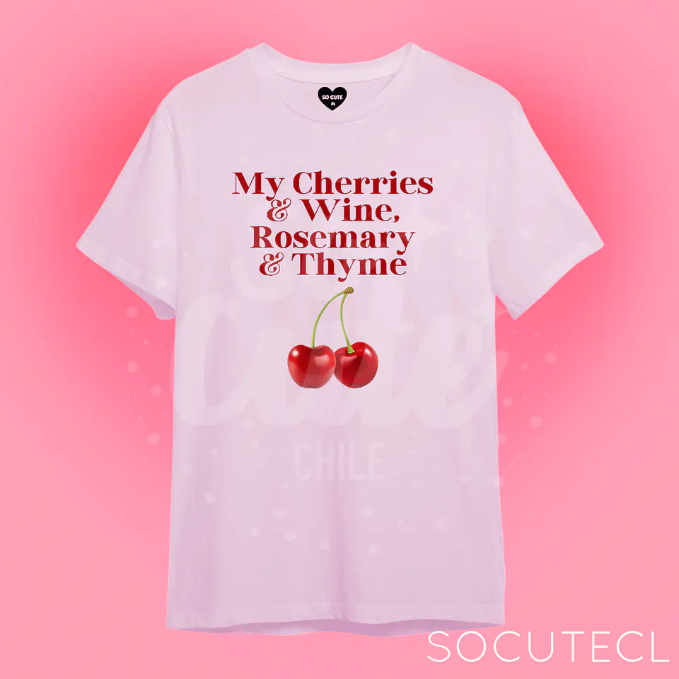 POLERA MY CHERRIES & WINE, ROSEMARY & THYME LANA DEL REY 4
