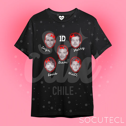 POLERA ONE DIRECTION MASK FACES