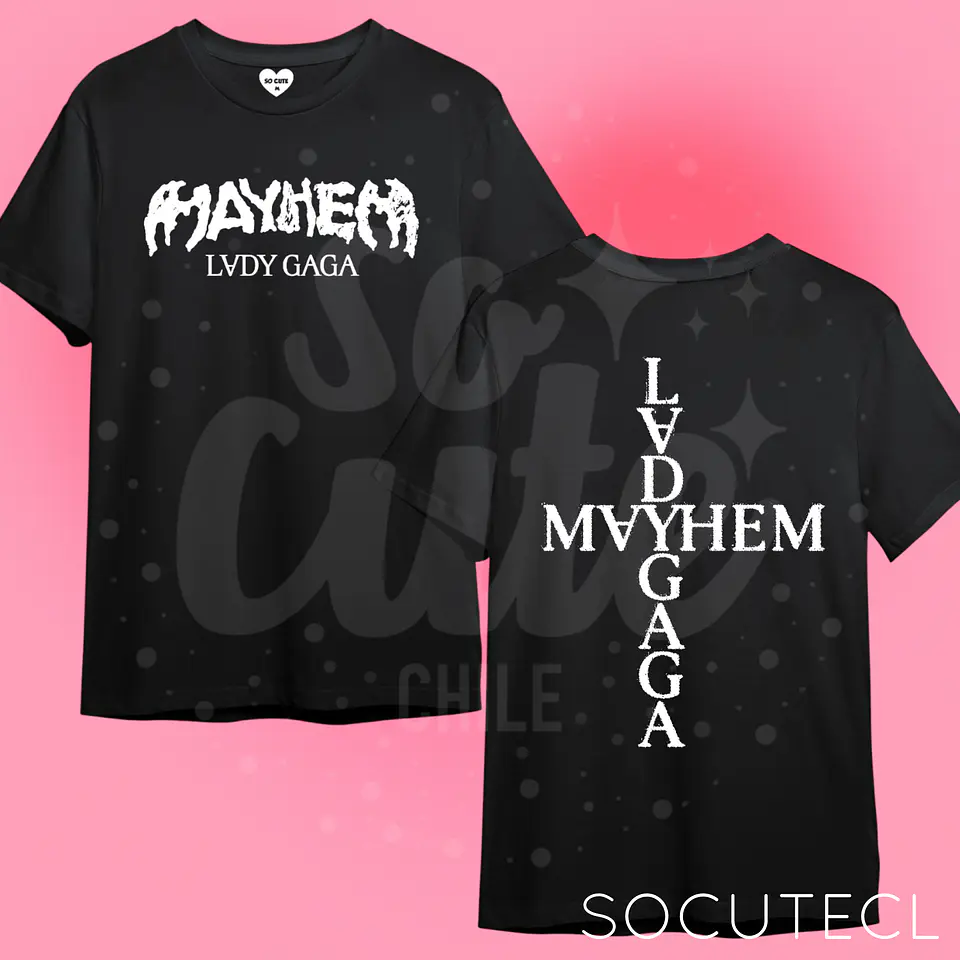 POLERA LADY GAGA MAYHEM FRENTE Y ESPALDA 1
