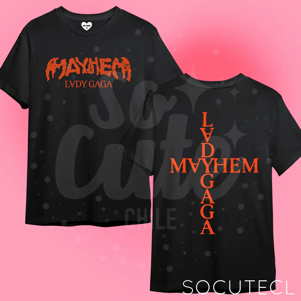 POLERA LADY GAGA MAYHEM FRENTE Y ESPALDA 2