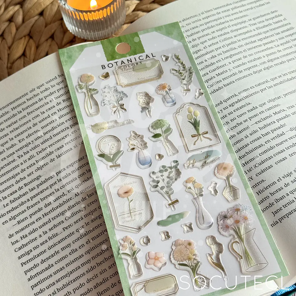 STICKER 3D BOTANICALS DECORATIVO 4