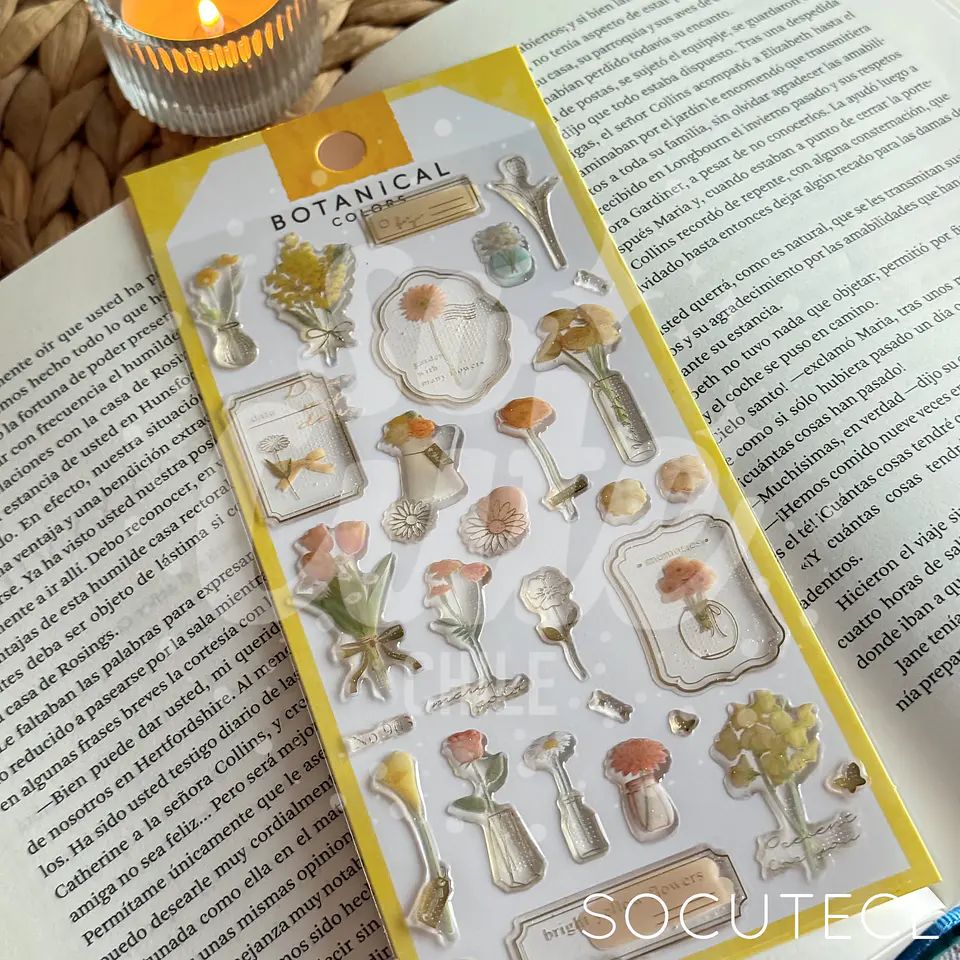 STICKER 3D BOTANICALS DECORATIVO 6