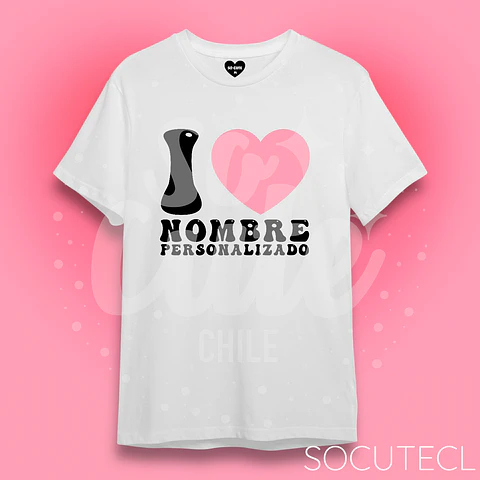 POLERA I LOVE PERSONALIZADA