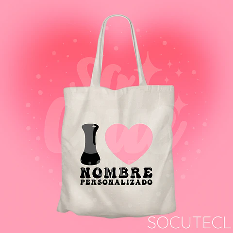 TOTE BAG I LOVE PERSONALIZADO