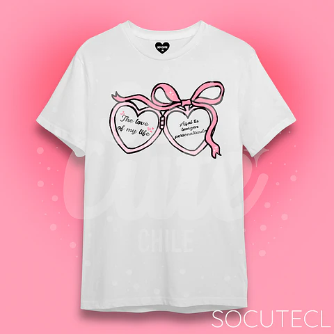 POLERA THE LOVE OF MY LIFE PERSONALIZADA 