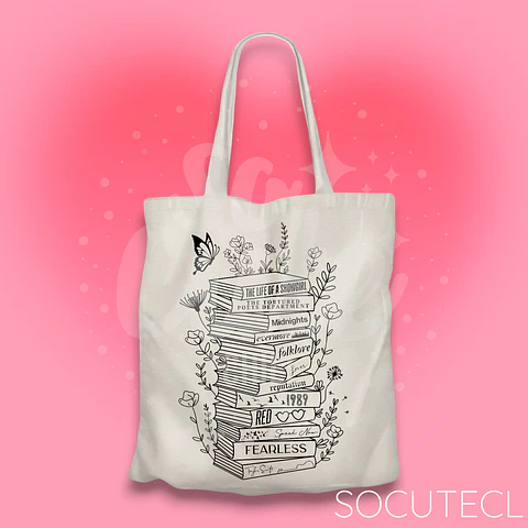 TOTE BAG TAYLOR SWIFT ALBUM BOOKS 2025