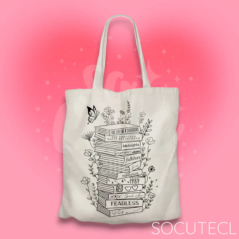 TOTE BAG TAYLOR SWIFT ALBUM BOOKS 2025 1