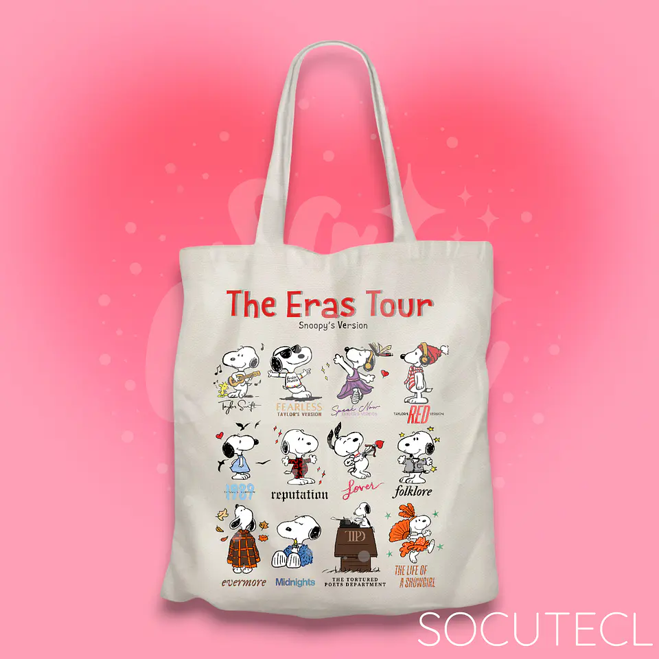 TOTE BAG THE ERAS TOUR SNOOPY’S VERSION TAYLOR SWIFT 1
