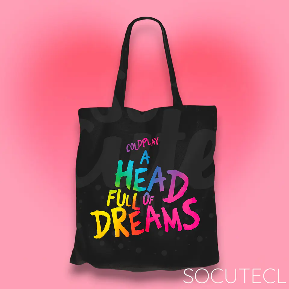 TOTE BAG COLDPLAY A HEAD FULL OF DREAMS 2