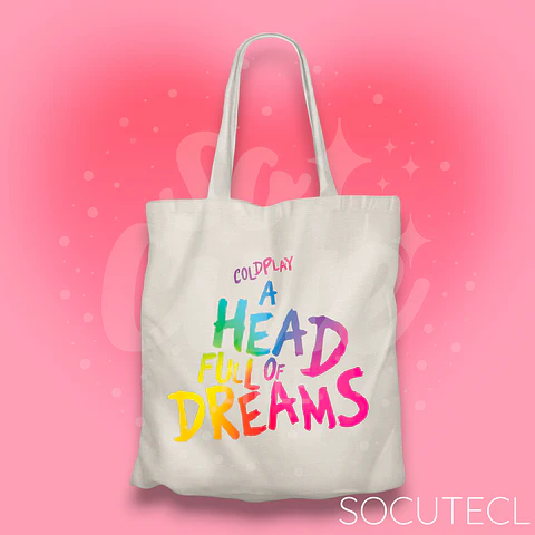TOTE BAG COLDPLAY A HEAD FULL OF DREAMS