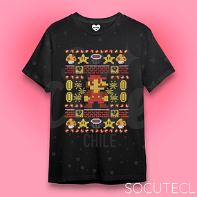 POLERA CHRISTMAS MARIO BROS