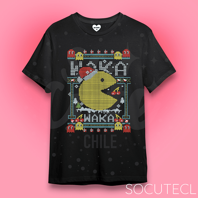 POLERA CHRISTMAS PACMAN