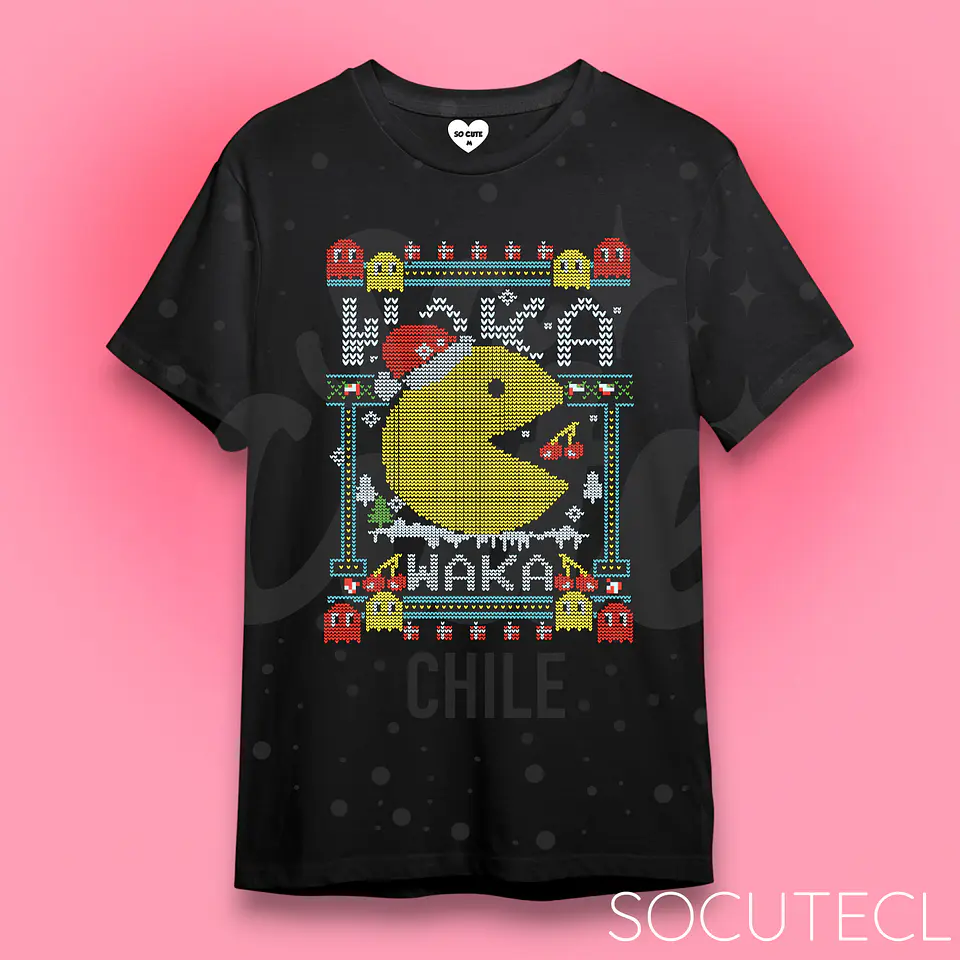 POLERA CHRISTMAS PACMAN 1
