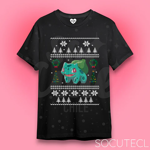 POLERA CHRISTMAS BULBASAUR