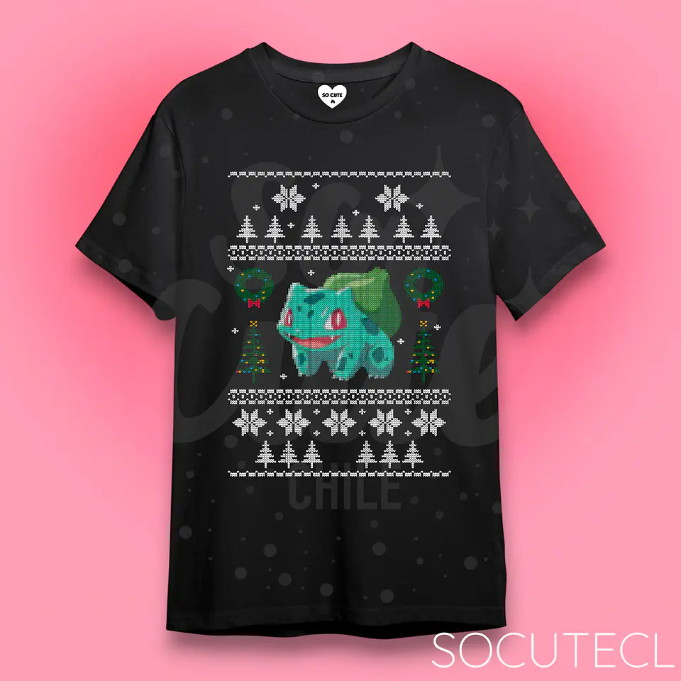 POLERA CHRISTMAS BULBASAUR 1